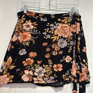 American Eagle Floral Wrap Skirt